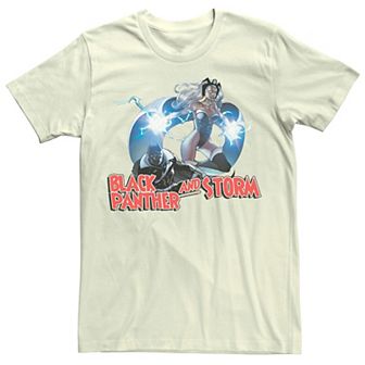 Men's Marvel Black Panther And Storm Action Pose Tee