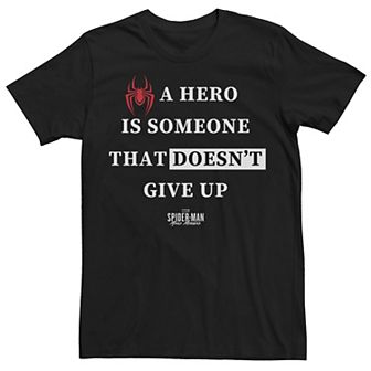 Men's Marvel Spider-Man: Miles Morales Don't Give Up Text Tee