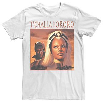 Men's Marvel T'Challa And Ororo Simple Portrait Tee