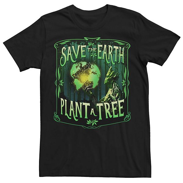 Men's Marvel Earth Day Groot Save The Earth Plant A Tree Tee