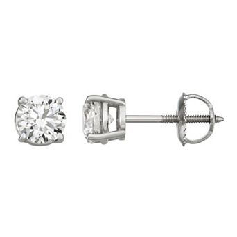 Arctic Clear 14k Gold 1 1/2 Carat T.W. IGI Certified Lab Grown Diamond Stud Earrings