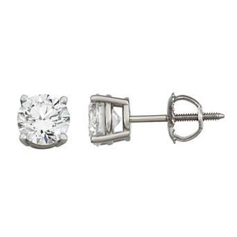 Arctic Clear 14k Gold 2 Carat T.W. IGI Certified Lab Grown Diamond Stud Earrings