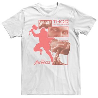 Men's Marvel Avengers Game Thor God Of Thunder Panels Tee