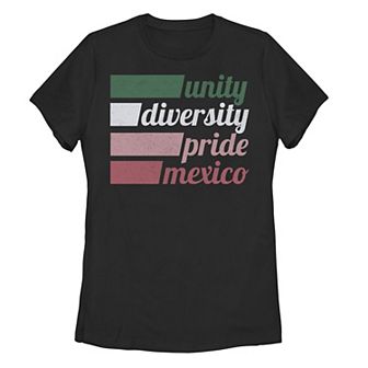 Juniors' Fifth Sun Mexico Unity Text Tee