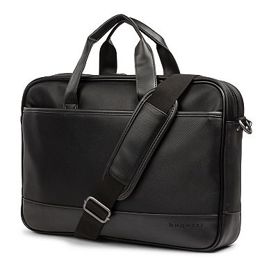 Bugatti Gin & Twill Vegan Leather Briefcase