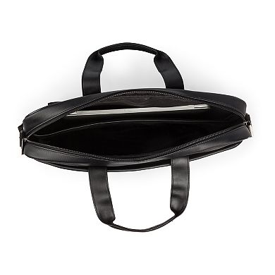 Bugatti Gin & Twill Vegan Leather Briefcase