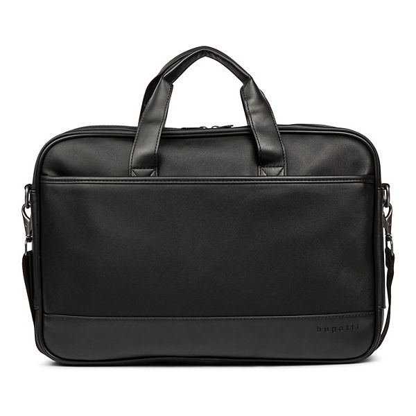 Swiss Mobility Gin & Twill Vegan Leather Executive Briefcase, Black ...