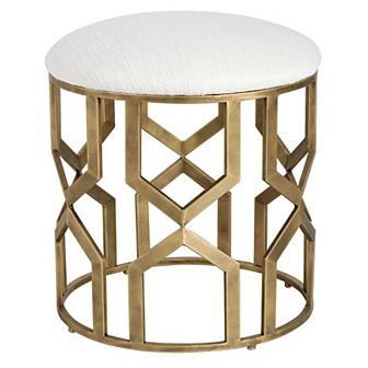 Uttermost Trellis Geometric Stool Ottoman