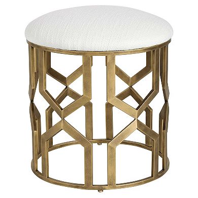 Uttermost Trellis Geometric Stool Ottoman