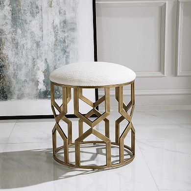 Uttermost Trellis Geometric Stool Ottoman