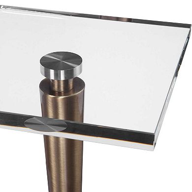 Uttermost Campeiro Brass Finish Drink End Table