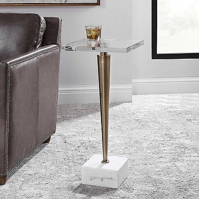 Uttermost Campeiro Brass Finish Drink End Table