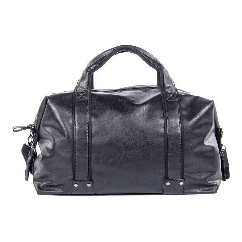 Bugatti Valentino Vegan Leather Weekender Bag, Black