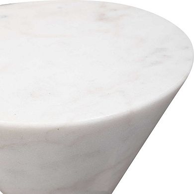 Uttermost Top Hat Marble Drink End Table
