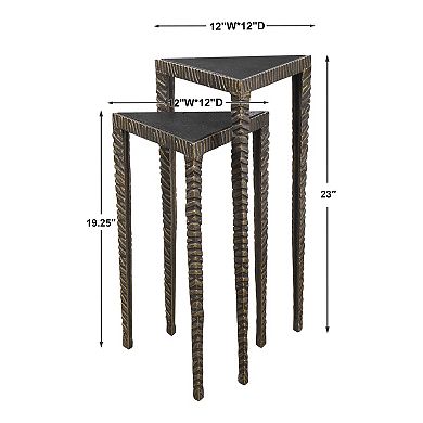 Uttermost Samiria Triangular Nesting End Table 2-Piece Set