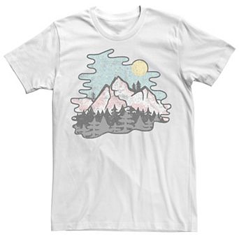 Men's Vintage Style Mountains At Twilight Nature Tee