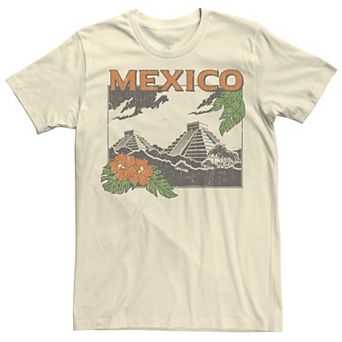 Men's Travel Apparel Mexico Pyramids Poster Tee