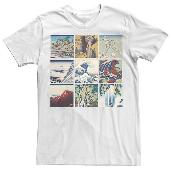 Men's Fifth Sun Katsushika Hokusai Landscapes Panel Tee