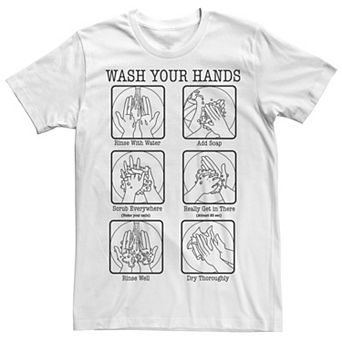 Men's Wash Your Hands Info Graphic Tee