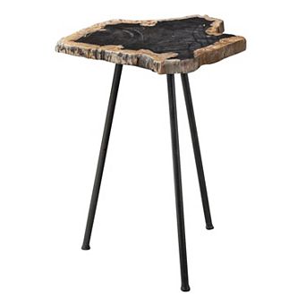 Uttermost Mircea Petrified Wood End Table