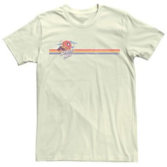 Men's Marvel Spiderman Stripe Chest Hit Comic Tee