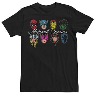 Men's Marvel Hero Heads Comic Tee