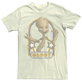 Men's Marvel Guardians Of The Galaxy Groot Retro Star Portrait Tee