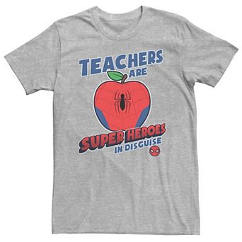 Men's Marvel Teachers Are Super Heroes In Disguise Spider-Man Tee