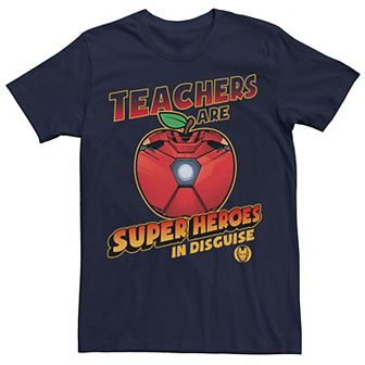 Men's Marvel Teachers Are Super Heroes In Disguise Iron Man Tee