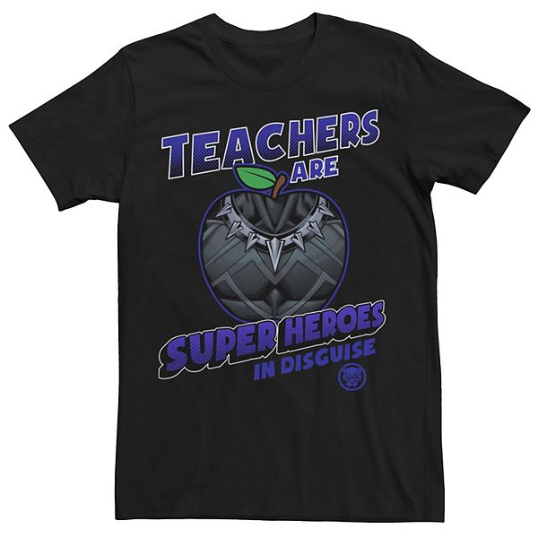 Men's Marvel Teachers Are Super Heroes In Disguise Black Panther Tee