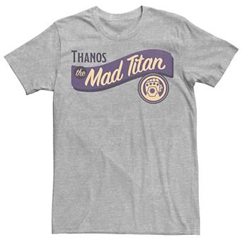 Men's Marvel Avengers Thanos The Mad Titan Typographic Tee