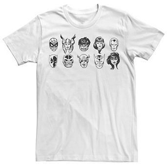 Men's Marvel Comic Ink Heroes Group Shot Tee