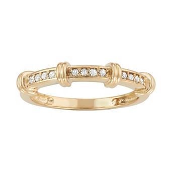 Tiara 10k Gold 1/8 Carat T.W. Diamond Wedding Ring