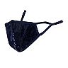 Women's Be Wise Blue Sequin Washable Cloth Fashion Face Mask