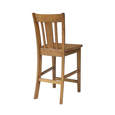 International Concepts San Remo Hardwood Counter Stool