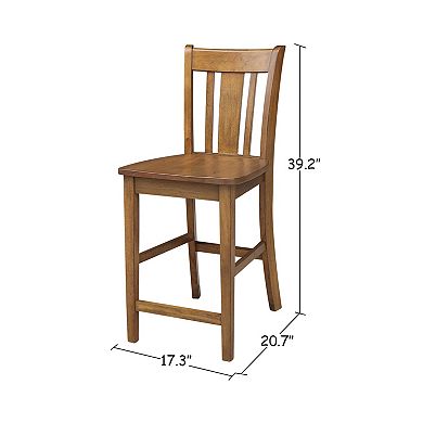 International Concepts San Remo Hardwood Counter Stool