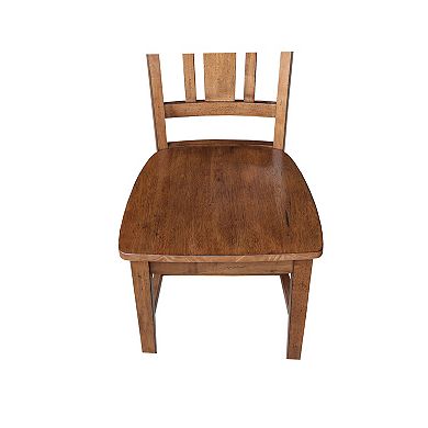 International Concepts San Remo Solid Hardwood Dining Chair 2-Piece Set