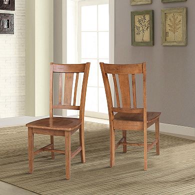 International Concepts San Remo Solid Hardwood Dining Chair 2-Piece Set