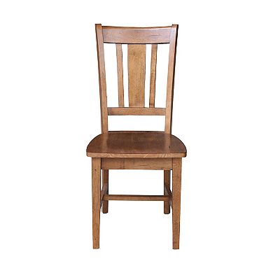 International Concepts San Remo Solid Hardwood Dining Chair 2-Piece Set