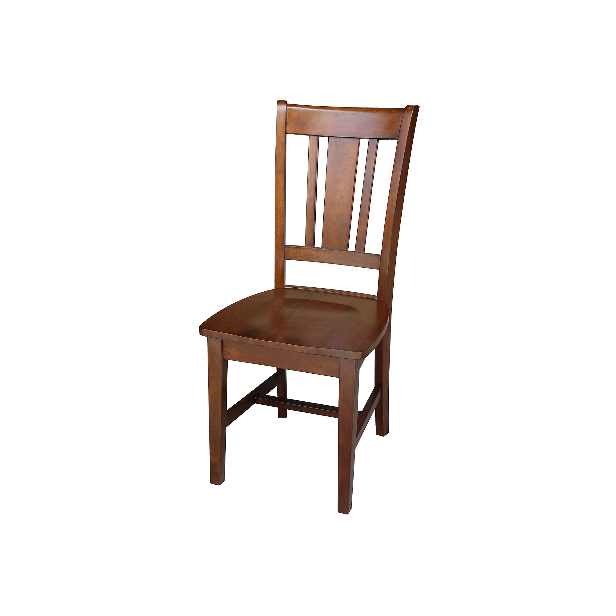 International Concepts San Remo Solid Hardwood Dining Chair 2-Piece Set, Br