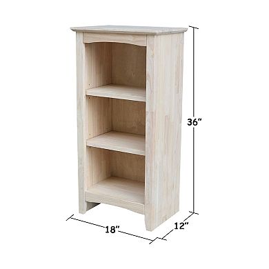 International Concepts Shaker 3-Shelf Bookcase