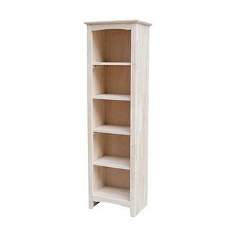 International Concepts Shaker 5-Shelf Rustic Finish Bookcase
