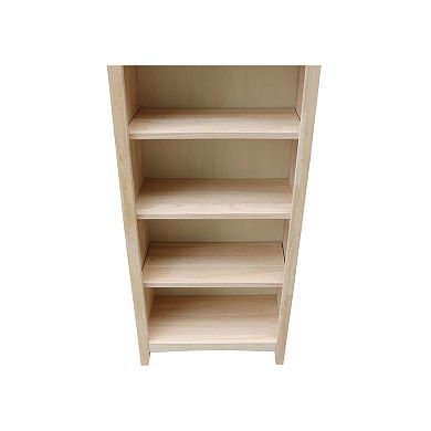 International Concepts Shaker 5-Shelf Rustic Finish Bookcase