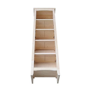 International Concepts Shaker 5-Shelf Rustic Finish Bookcase