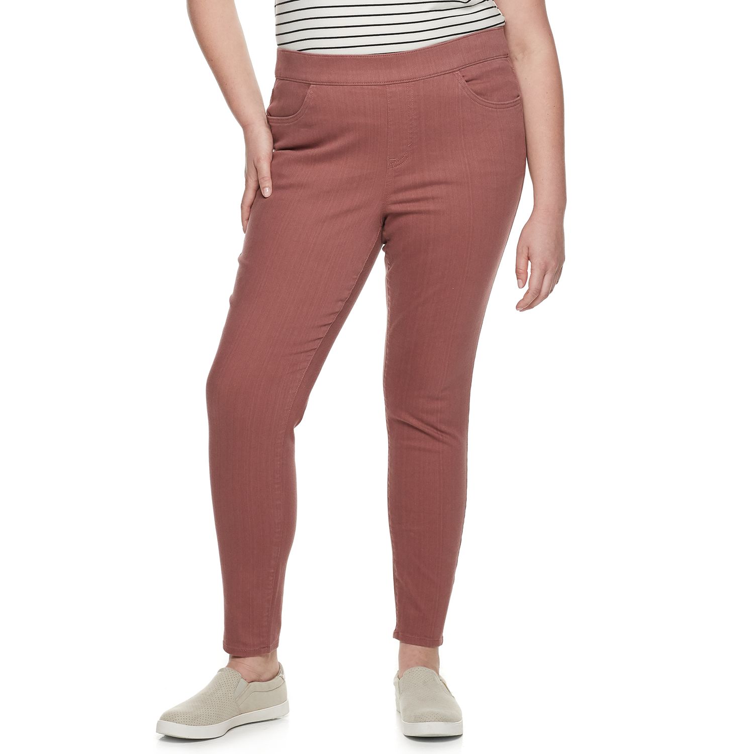 khaki pull on jeggings