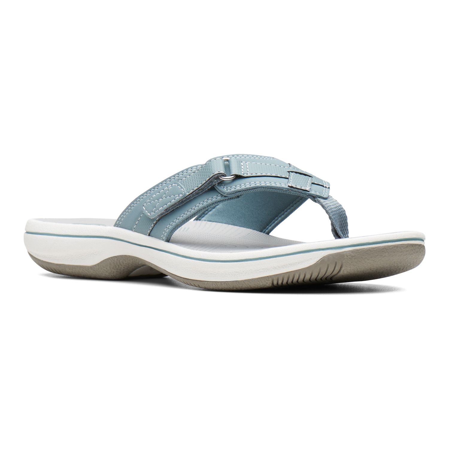 clarks womens cloudsteppers breeze sea flip flops