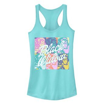 Juniors' Marvel Black Widow Retro Pop Poster Graphic Tank Top
