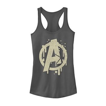 Juniors' Marvel Avengers Paint Drip Logo Graphic Tank Top
