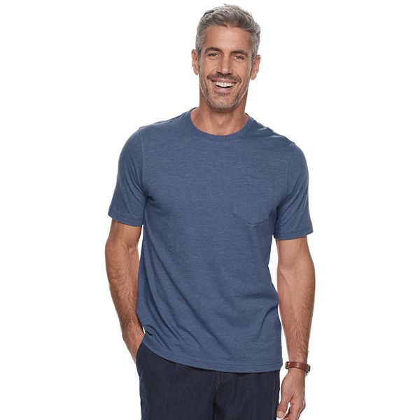 Men s Croft Barrow Easy Care Crewneck Pocket Tee in Regular and