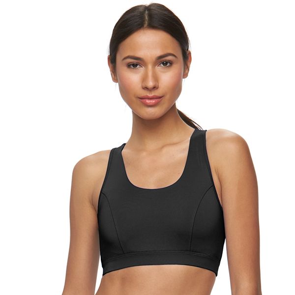 Tek Gear Women's Sports Bra Racerback Key Hole-Black-Size Small- New Tag  $30